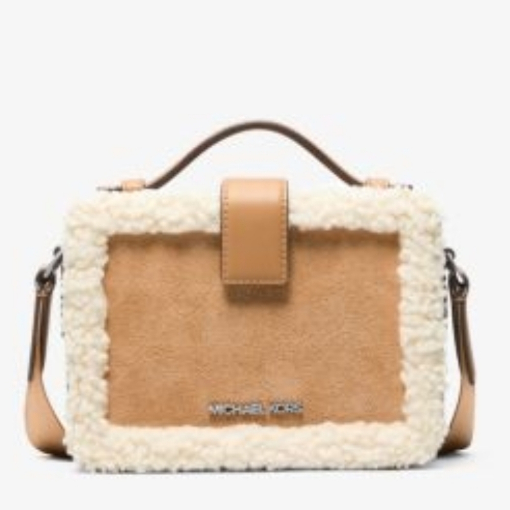 MICHAEL KORS Cooper Suede and Sherpa Crossbody Bag/ BNWT/ UNISEX